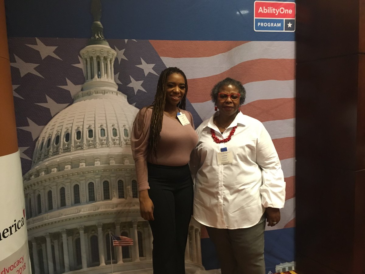 TheCorpSource's tweet photo. So great to be in DC for @SAAdvocacy Grassroots Advocacy Conference to promote #PWD employment to help build an #InclusionEconomy! Pictured is TCS Employee Ayisat, Manhattan VA Hospital 's self-advocate, along with her mother and TCS Manager of Development &amp; Engagement Linda. https://t.co/EjU0WAXT9M