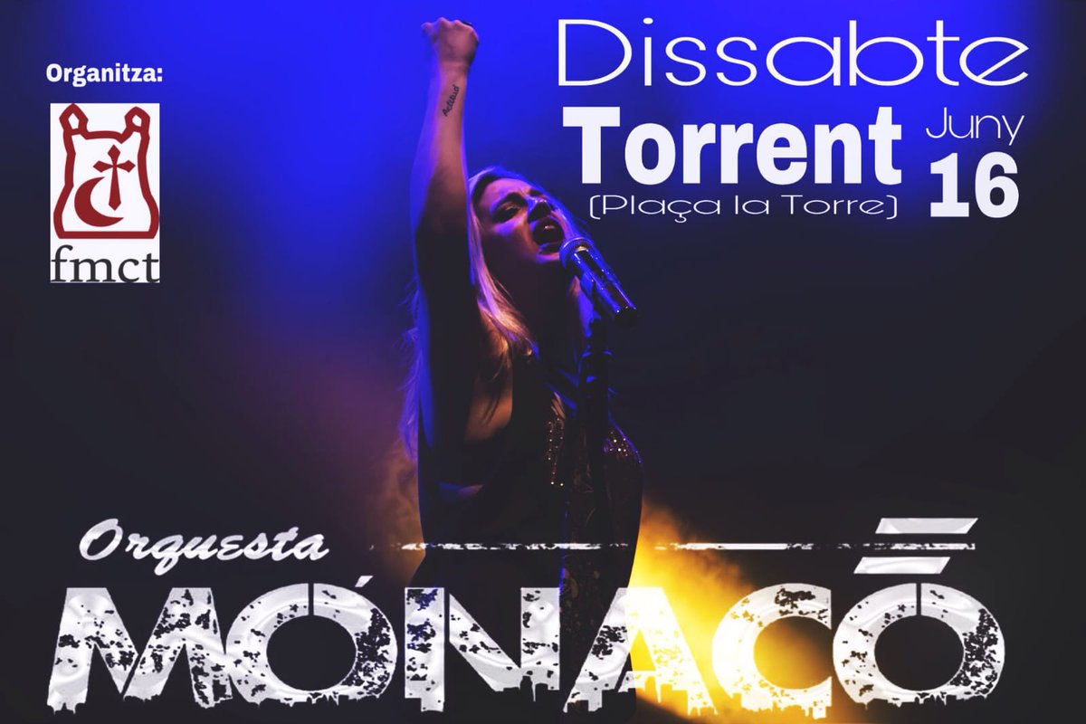 Y este sábado nos vemos en Torrente, Valenciana, Spain
El mejor directo , la mejor música , os esperamos a todos.
FMCT.ES Gracias a la "Federació de moros i cristians de Torrent " por contar con nosotros

#mónaco
#torrent
#live
#musica
#directo
#orquestas
#festes