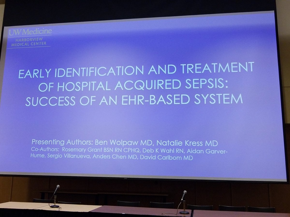 CarlbomMD's tweet photo. Learning how to get your EHR to help find hospital-acquired sepsis with @UWMedicine students and @harborviewmc @hmcSepsis staff. #SepsisInSeattle2018 #sepsis #EHR #informatics https://t.co/Jiedt9FVgQ