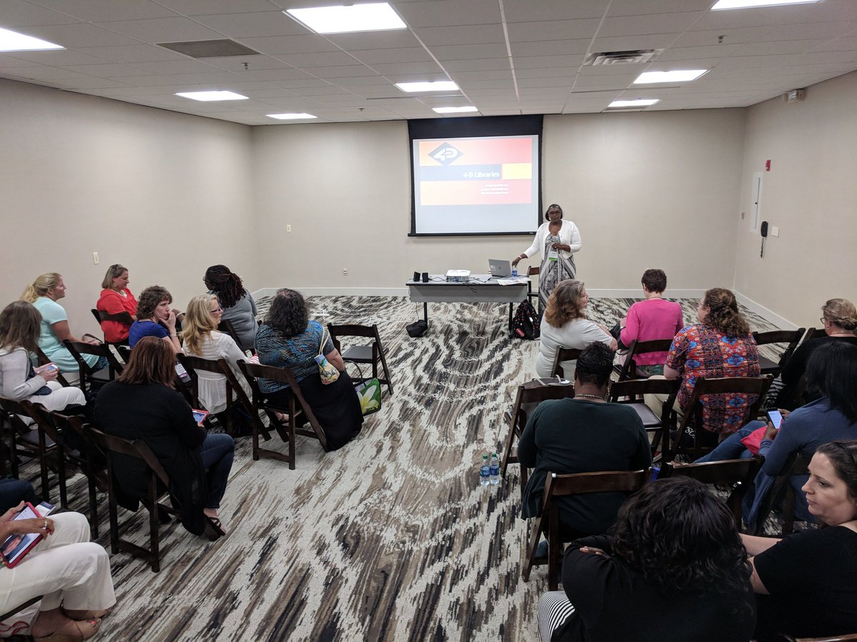 lmartin423's tweet photo. @KandisThomas slayed in her first presentation at #glmasi18. @ABDOpublishing https://t.co/wOkxfOScNl