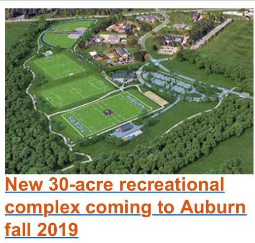SpaceCoastAU's tweet photo. New 30-acre recreational complex coming to Auburn fall 2019 https://t.co/FSYPM48tup https://t.co/7sk0i9stKh