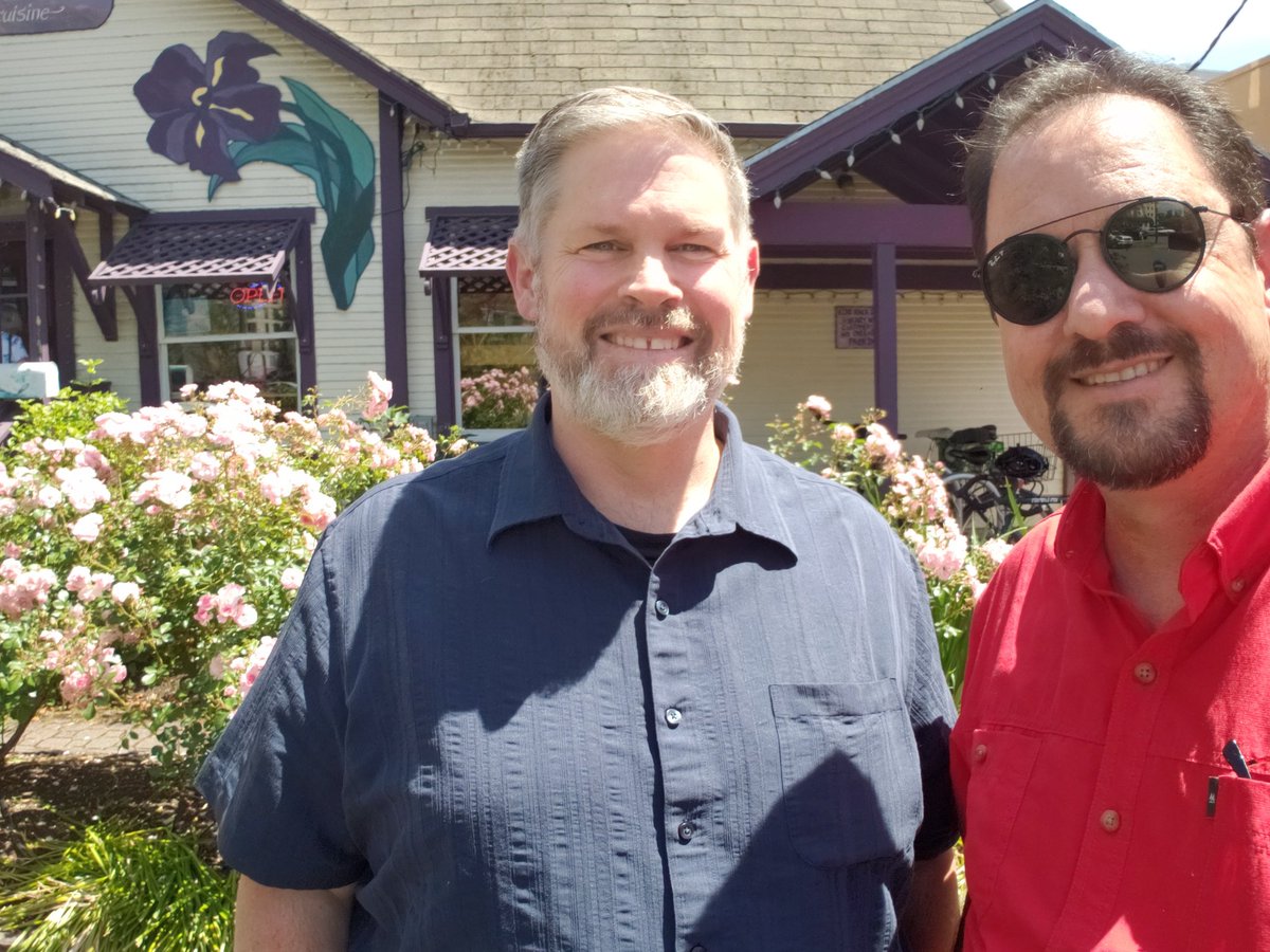 d_scott's tweet photo. Hanging with @Thubten Comerford and having lunch at Nearly Normals Gonzo Cuisine #sobcon #usguys https://t.co/PMjf6pr4j1