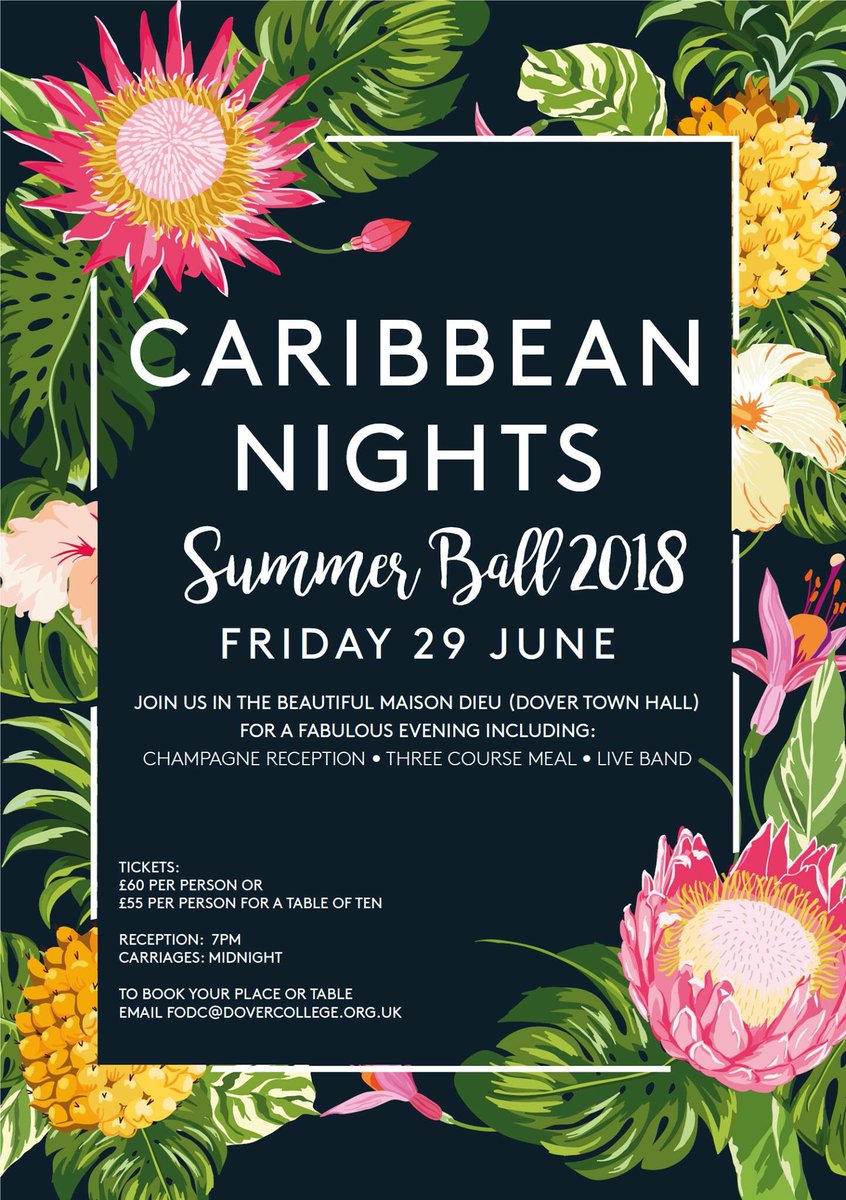 Time to put on those dancing shoes!! Last chance to pick up your ticket for @Friends_of_DC Summer Ball #caribbeannights Fabulous live band @Realm79. Delicious food @DoverMaisonDieu - who is up for it? #dancethenightaway #partytime