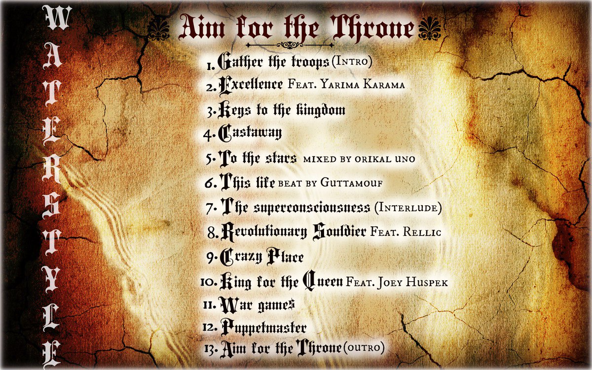 WaterstyleMusic's tweet photo. Conscious hiphop for the masses INDEED! ✊🏽🎵💯🔥 If you haven't checked me out yet, take a listen to my latest album Aim for the Throne. Follow me on my musical journey thru space &amp; time 🌍💫⌛️🕯️👑✌🏽
#Waterstyle #612BEATZ #FlameLit #ConsciousHiphop
https://t.co/aKn6HaV7VP https://t.co/QDXwAto9z8