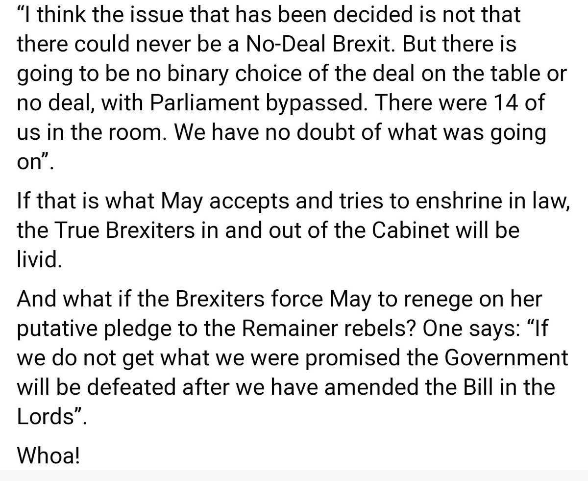 TheStephenRalph's tweet photo. For those not on Facebook, this is the blog post by Robert Peston about the #EUWithdrawalBill vote on #Amendment19 (the meaningful vote) & the promises made/not made.
#Remainathon #PeoplesVote #PeoplesVoteMarch #FinalSay #FinalSayForAll #StopBrexit #StopBrexitSaveBritain ๐๐ป https://t.co/Gnq6wtz5k8