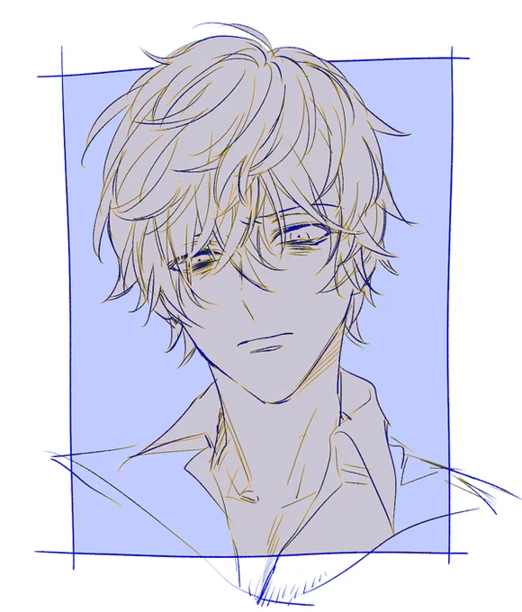 #リプ来たキャラの顔だけ描く 
描いた👔🍭2⃣1⃣ 