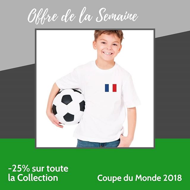 SiMedio_fr's tweet photo. On est maintenant tous les fans du #foot 😉
Profitez de notre #offredelasemaine et achetez les vêtements de la Collection #coupedumonde à ☇-25% !☇Lien dans la bio 🔝
.
#coupedumonde2018 #promo #promotion #bonplan #kidsfashion #footballfashion #footballfan #allezlesbleus #veteme https://t.co/OoIPBEKnRA
