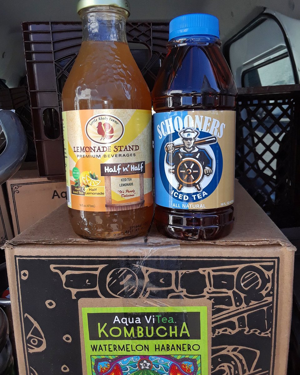hhdistributing's tweet photo. Some of our Flavors of Summer! @AquaVitea @schoonbeverage and Little Rhody Half n' Half! #summer #flavor #tea #lemonade #kombucha #hhdoesdrinks https://t.co/OTwjy64X7q