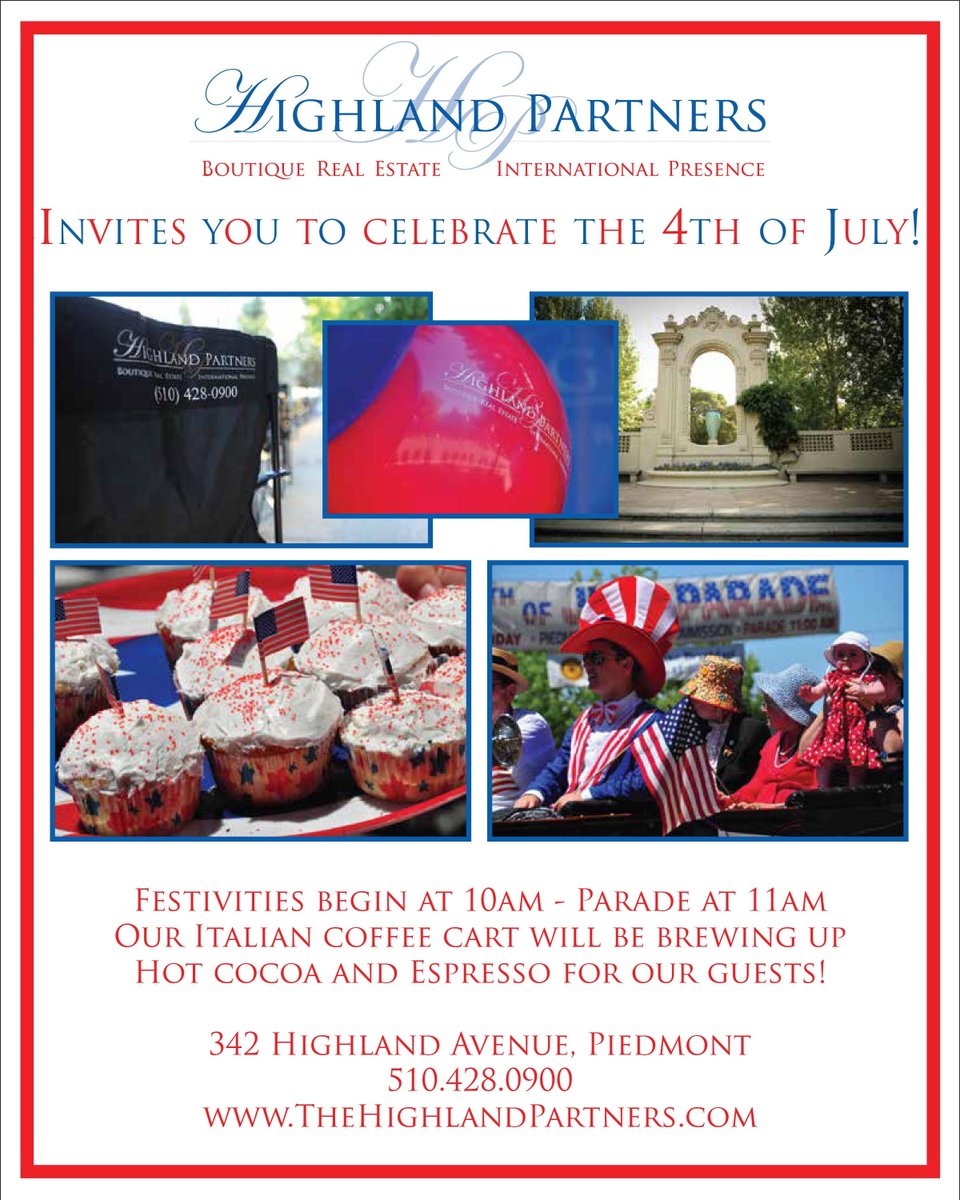 GDELLA's tweet photo. Happy 4th of July! I hope that you will swing on by and visit our office if you're in town! #gdella #4thofJuly #realestate #piedmont #Berkeley #oakland #highlandpartners #America https://t.co/VObQ322ziE