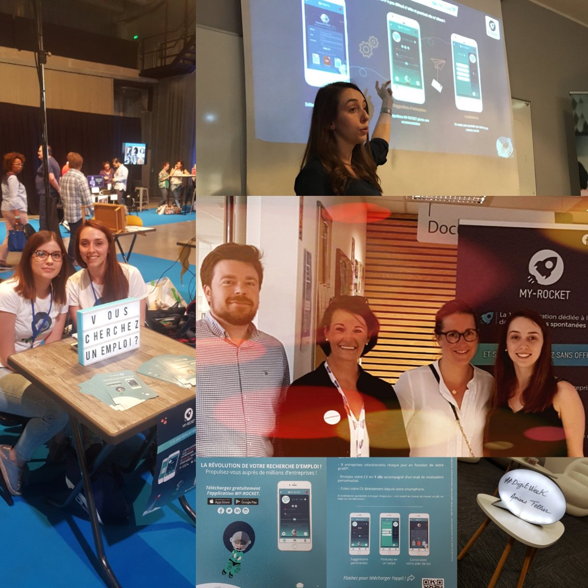 spouillaude's tweet photo. 🎬 #DigitWeek
@MYROCKETjobs 🚀Startup Amienoise 😍présente sur l'ensemble de la semaine de la DigitWeek et clôture #AvecPoleEmploi la nocturne 👍
Téléchargez vite l'appli 📲 @poleemploi_HDF @GauBailleul https://t.co/cOnYmiCw3c