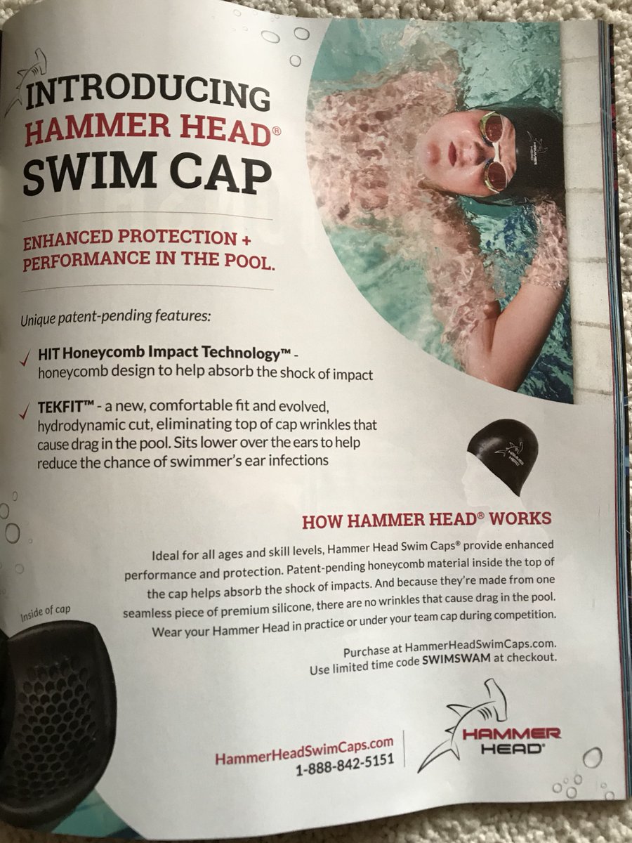 HammerHeadCaps's tweet image. Check out your 2018 Summer of SwimSwam. Always relevant content on the hottest athletes, new revolutionary products and trends of the swim season at hand. #HammerHeadSwimCaps is a proud sponsor and excited to be featured!

#safeswim
#protectyourmemories
#ordernow