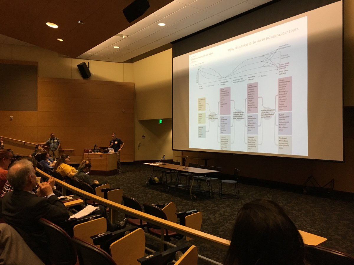 CarlbomMD's tweet photo. @Kyl_Dan teaching sepsis. @AirliftNW #SepsisinSeattle2018 https://t.co/QF3oeMqvLr