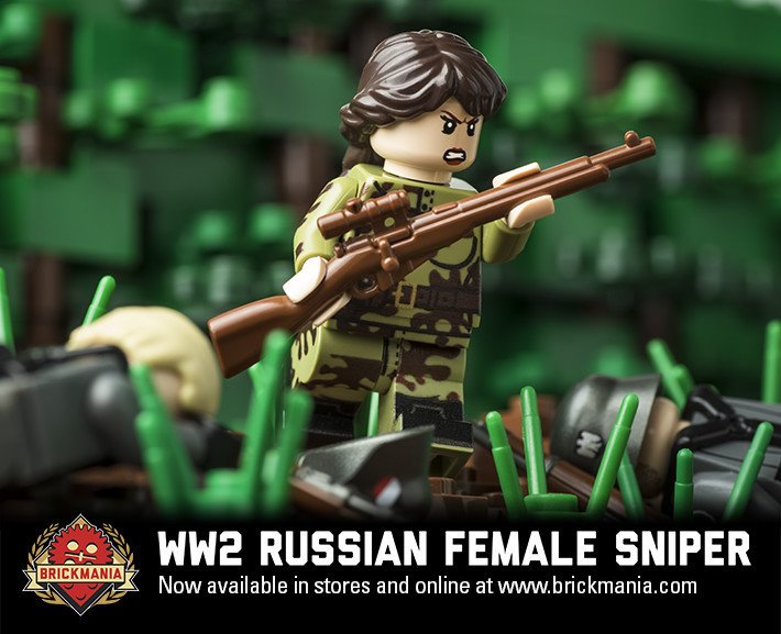 brickmaniatoys's tweet image. Female snipers were extensively deployed by Soviet forces in WWII and were among those credited with the highest kill counts of the war. We&apos;ve got our custom minifigure back in stock now! ow.ly/19iM50hFLNK