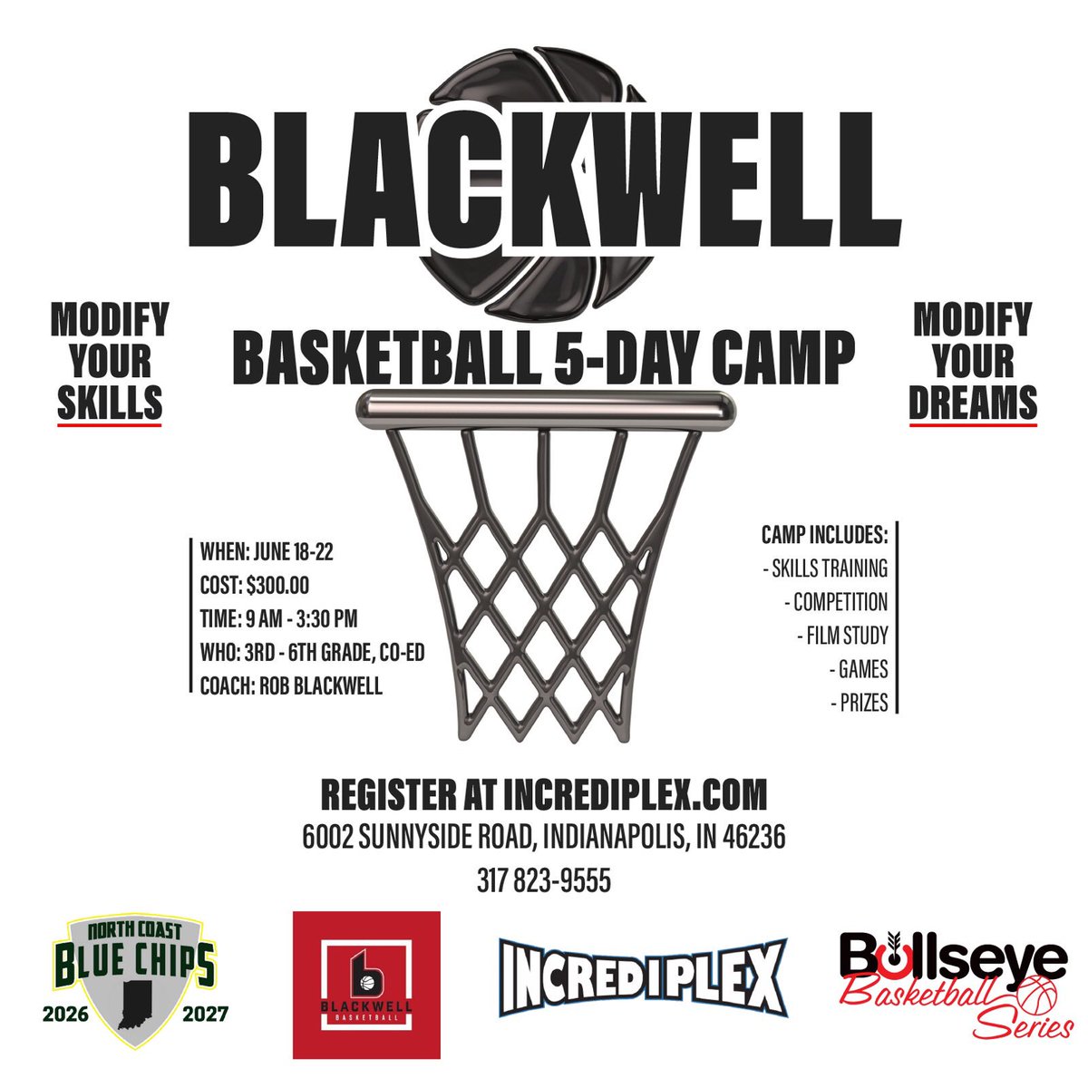 Looking to get better in the Indianapolis area check this camp out! @NCBC_2627