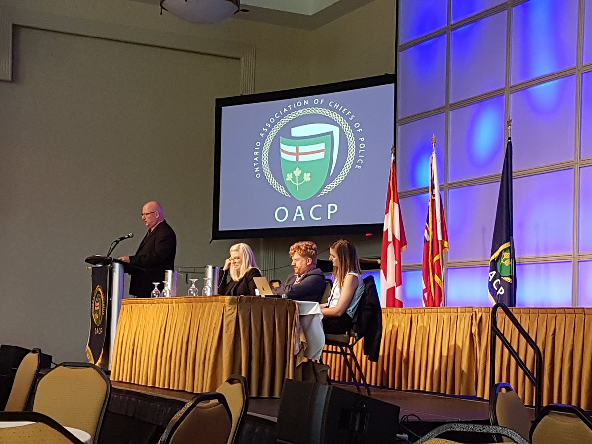 PhilCrnko's tweet photo. Media & Policing Under the Lens - a great dialogue & perspective on challenges + opportunities in media relations with Public Safety at #OACP2018 - w. panelists Sue Sgambati, Wendy Gillis & Colin Freeze - promoting open dialogue between media & police #RealLeadership #OACP18 https://t.co/YOQHo0s7MM