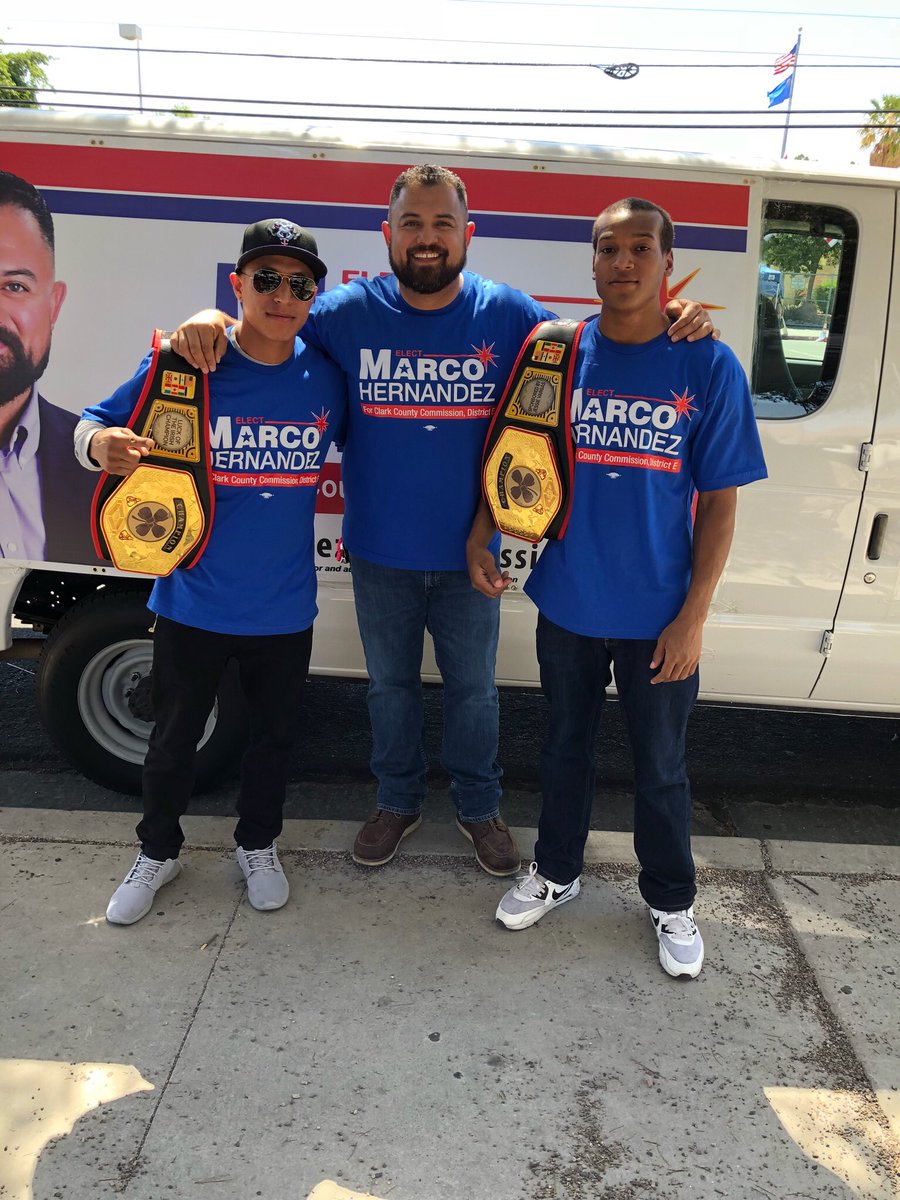 MHernandez_LV's tweet photo. Thank you to the boys of Center Ring Boxing for helping us at the polls on Election Day! 
#HernandezforCommission https://t.co/p6geMqluvw
