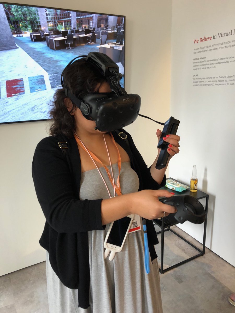 markiberri's tweet image. Mohawk’s new VR tool.  Available in our San Francisco showroom!