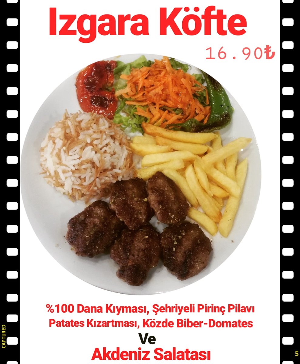 18/06/2018 tarihinden itibaren... #izgarakofte #bistro7tr #kuyumcukentavm #kuyumcukent #patateskizartmasi #pilav