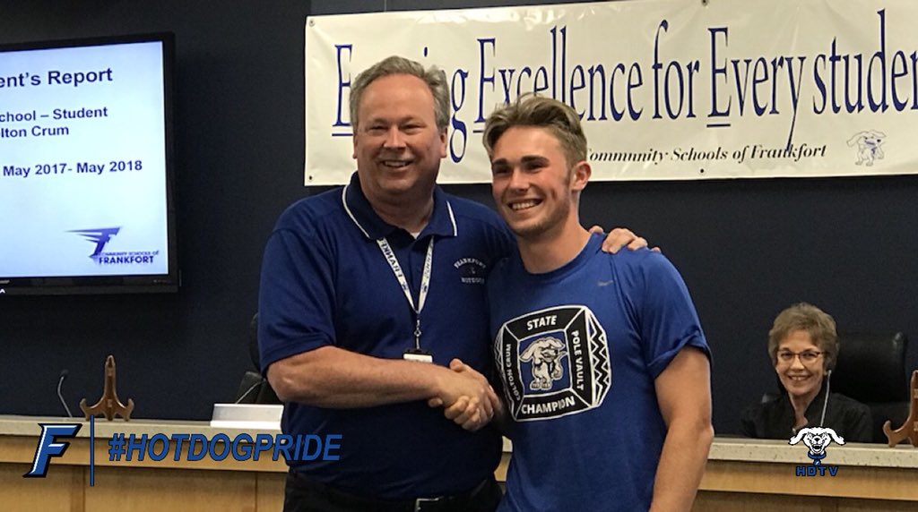 . @ccrumion being honored for his State Championship by <a href="/CSFSupt/">Don DeWeese</a>