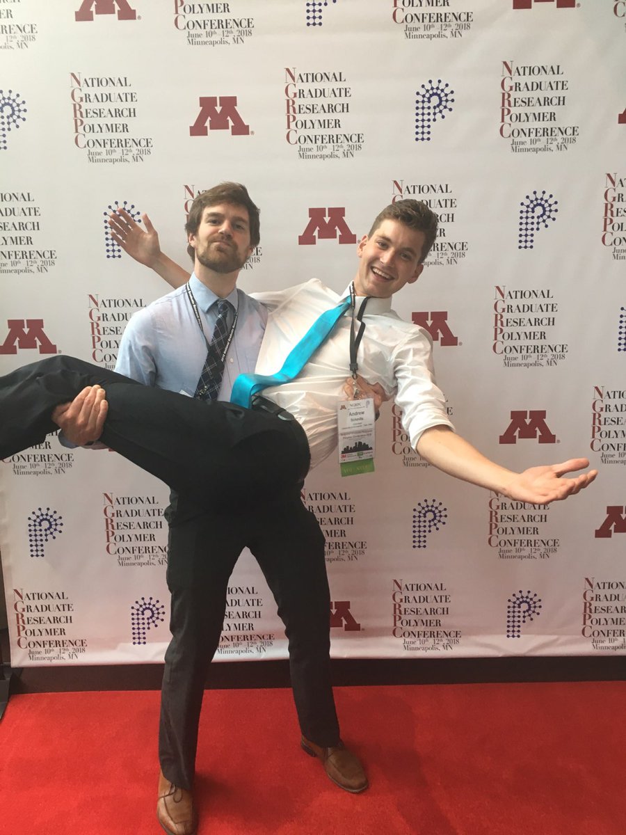 ReinekeGroup's tweet image. Reineke Group grad/undergrad duo, Craig Van Bruggen and Andy Schmitz, having too much fun with the red carpet at @ngrpc18!