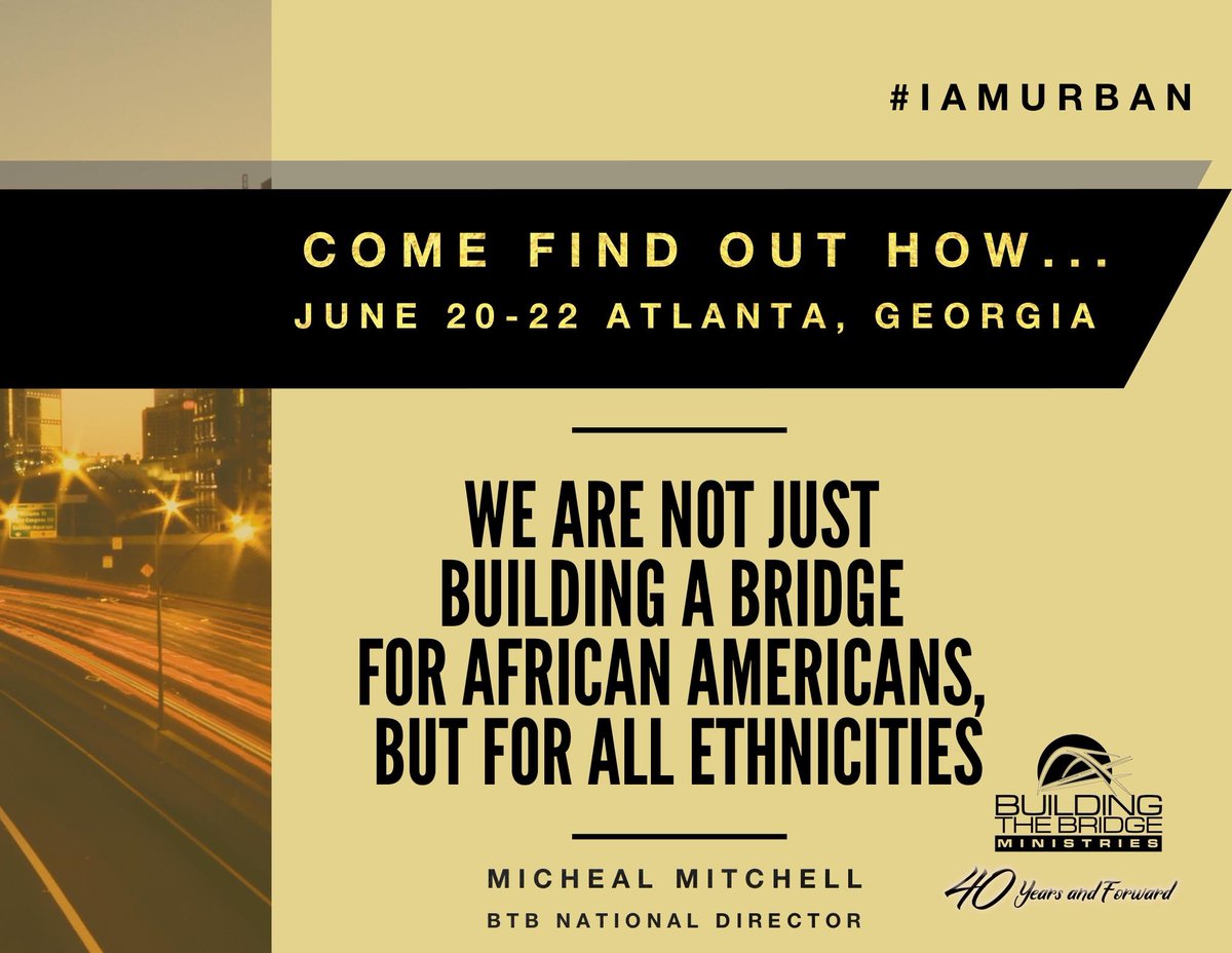 RevMikeMitchell's tweet image. BTB MINISTRIES Conference, an Iconic Event you don't want to miss.
June 20-22nd.  Atlanta Georgia 
#IAmUrban @pastorbkinsey @ijcunningham @davidkbernard @JessicaMMarquez @GaryRandol_TAS @dougklinedinst
Help me spread the word.