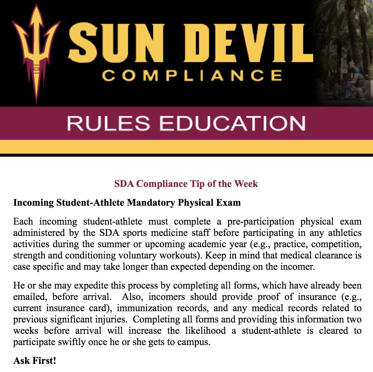 Sun Devil Compliance tweet media