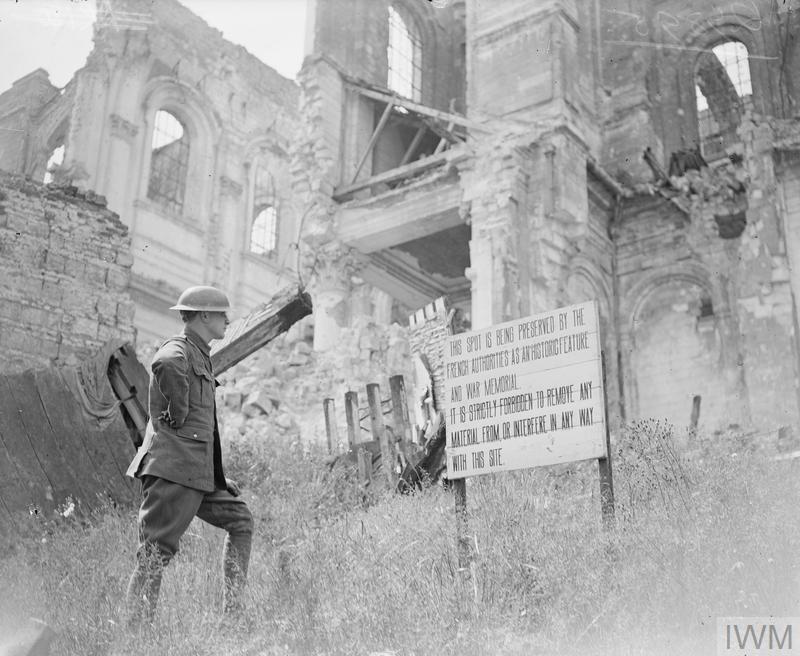 Jun 13 1918 "Notice in the ruins of Arras Cathedral stating that the French authorities intend to preserve them as a historic feature and war memorial and forbidding the removal of material or interference with the site" iwm.org.uk/collections/it…
