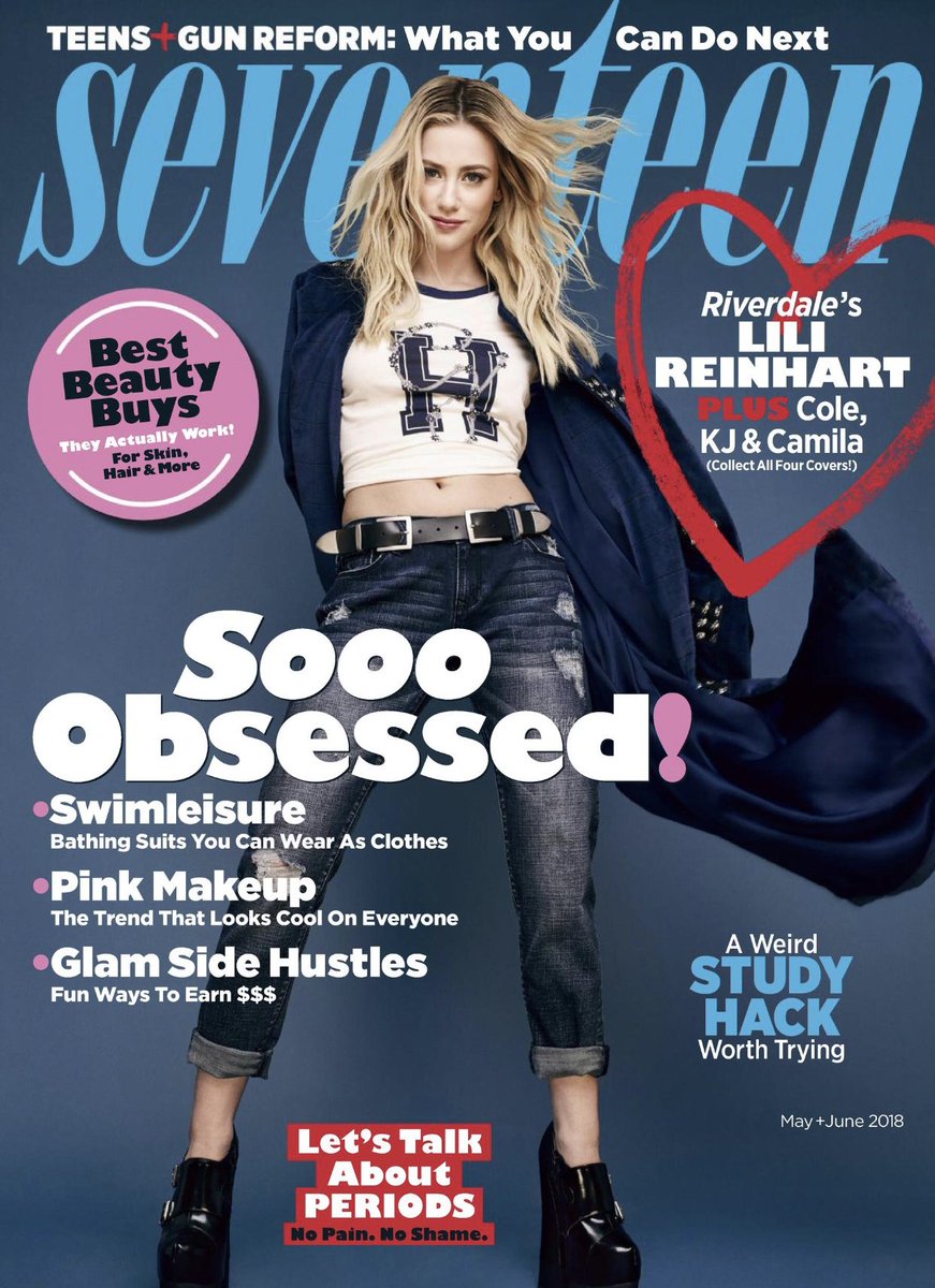 AlexWooNYC's tweet photo. SO obsessed with this latest issue of @seventeen! We're living the #CharmedLife as it includes all of our faves...our colorful summer #miniadditions and the stars of @CW_Riverdale on each of their #collectible covers! ๐ค๐ฆ #putaminionit #Riverdale #CharmTheWorld https://t.co/jGl6YkLDOk