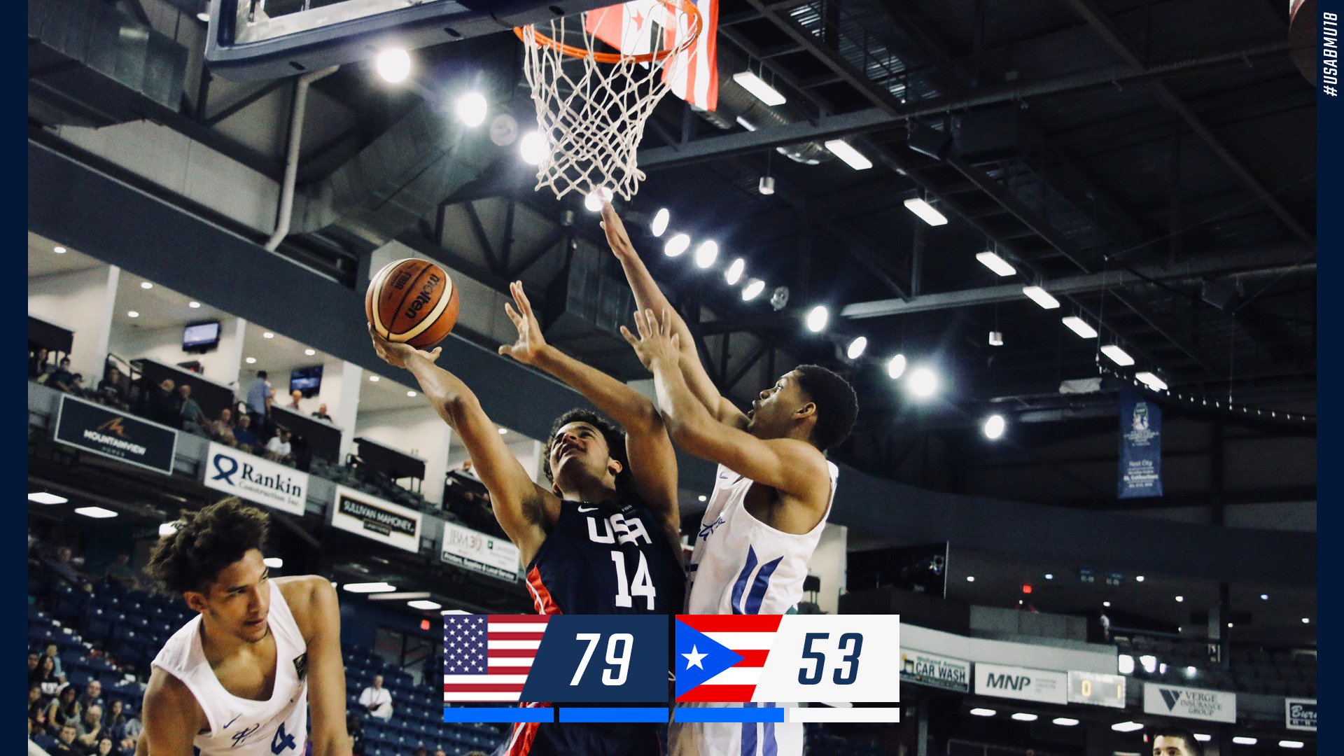 USA Basketball on Twitter: "END OF 3: 🇺🇸 #USABMU18 79, 🇵🇷 ...
