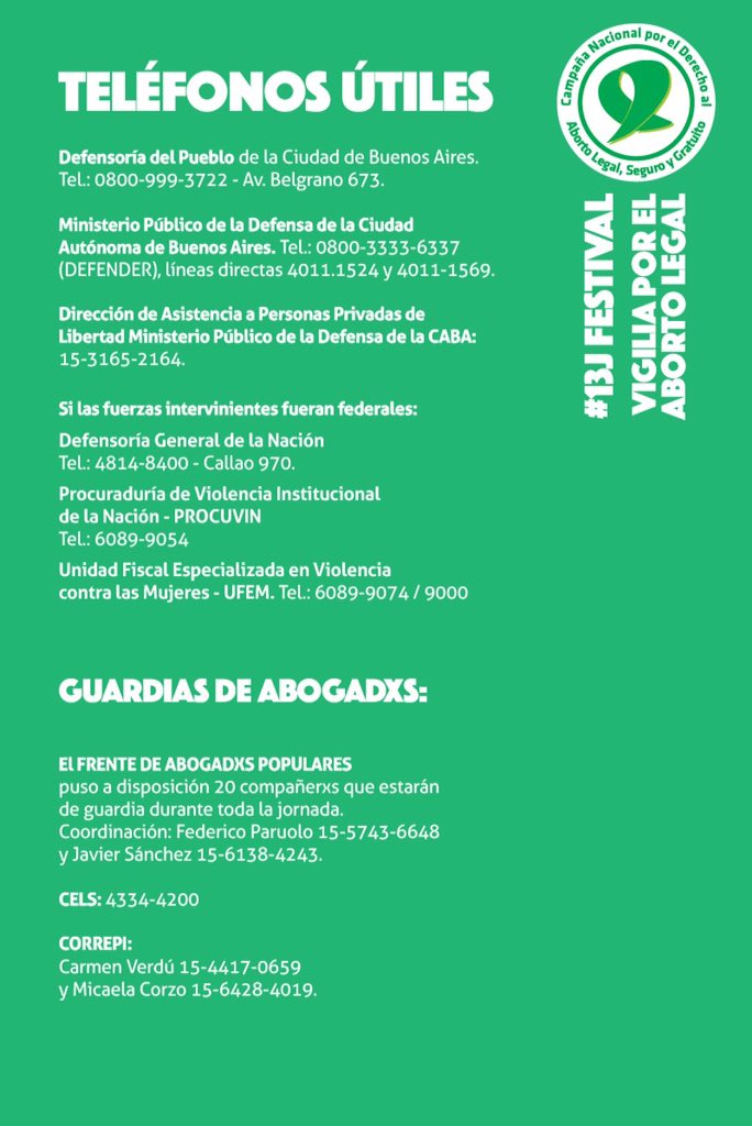 CampAbortoLegal's tweet photo. #13JAbortoLegal Guía de autocuidado y consejos de seguridad para la concentración y vigilia #QueElAbortoSeaLey https://t.co/hvTsIO3dRv