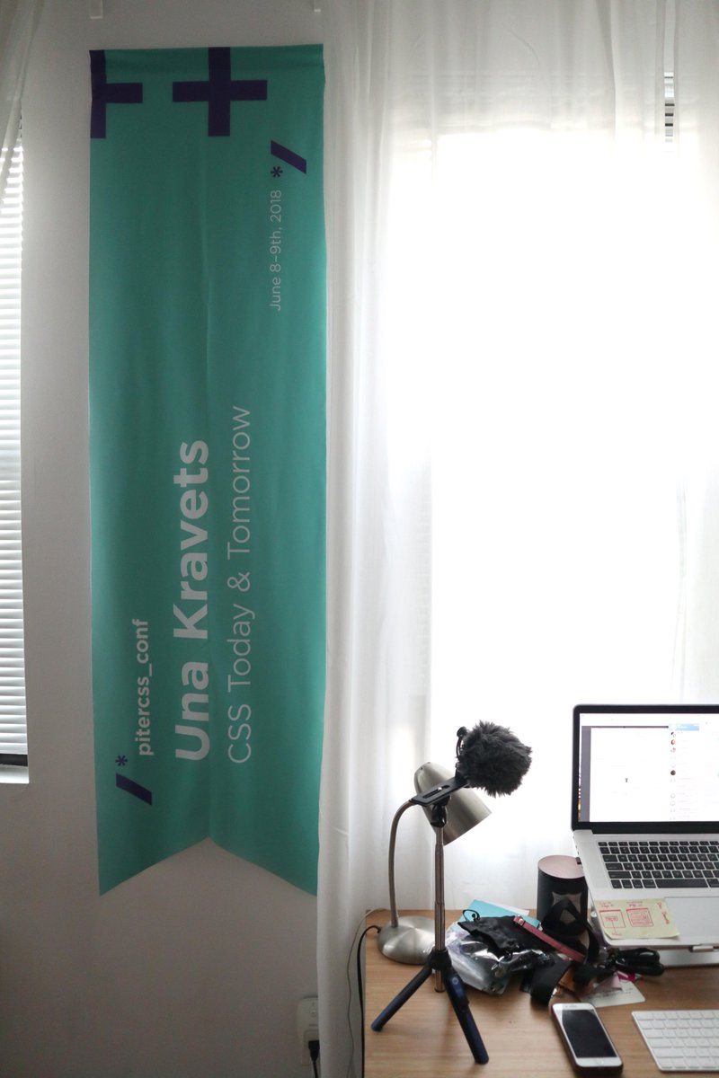 Una's tweet photo. My #piterCSS flag has a home 🤗 Love this new addition https://t.co/xaChDV7LOH