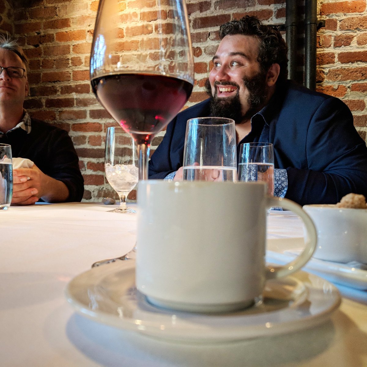 Dinner with the @TechDocs, @University & @TwitterOSS team at a swanky French joint.

Wagyu, sherry, espresso and a big smile on @Remy_D's face are all the evidence you need that this was a great meal.

#french #finedining #teambuilding #twitter #techdocs #opensource