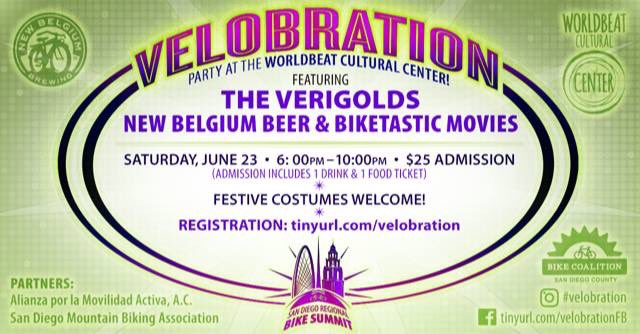 This will be a good time with the <a href="/theverigolds/">The Verigolds</a> <a href="/NewBelgiumSoCal/">New Belgium SoCal</a> and loads of #bikeparty people!  Get your tickets and support <a href="/sdbikecoalition/">San Diego County Bike Coalition</a> and <a href="/sdmba/">San Diego Mountain Biking Association</a>! Food, beer, music, fun for a cause!