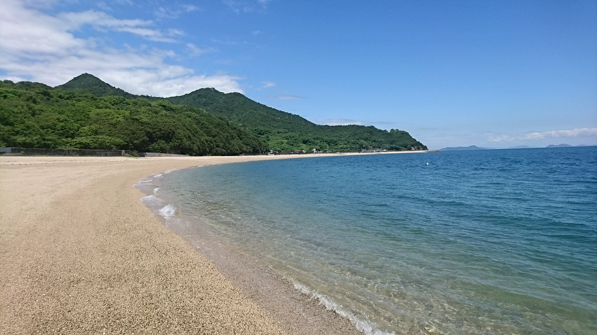 皇帝ペンギン On Twitter 只今 内海町の横山海岸海水浴場 海開き前なので 釣り人しかいない