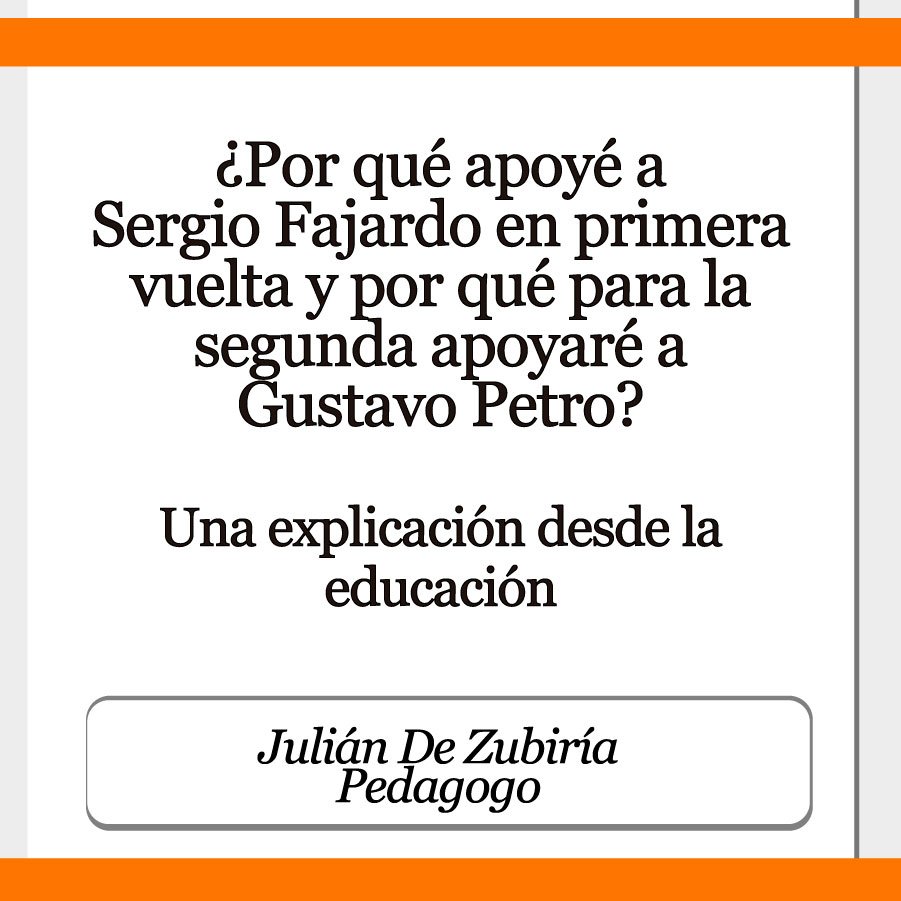 juliandezubiria's tweet image. Video para explicar mi tránsito de Fajardo a @Petrogustavo. El voto en blanco no es una opción cuando existen diferencias esenciales entre los candidatos al enfrentar la paz, la democracia y el derecho a la educación. La esperanza es una fuerza inagotable. youtu.be/wYuUDsAbwZE
