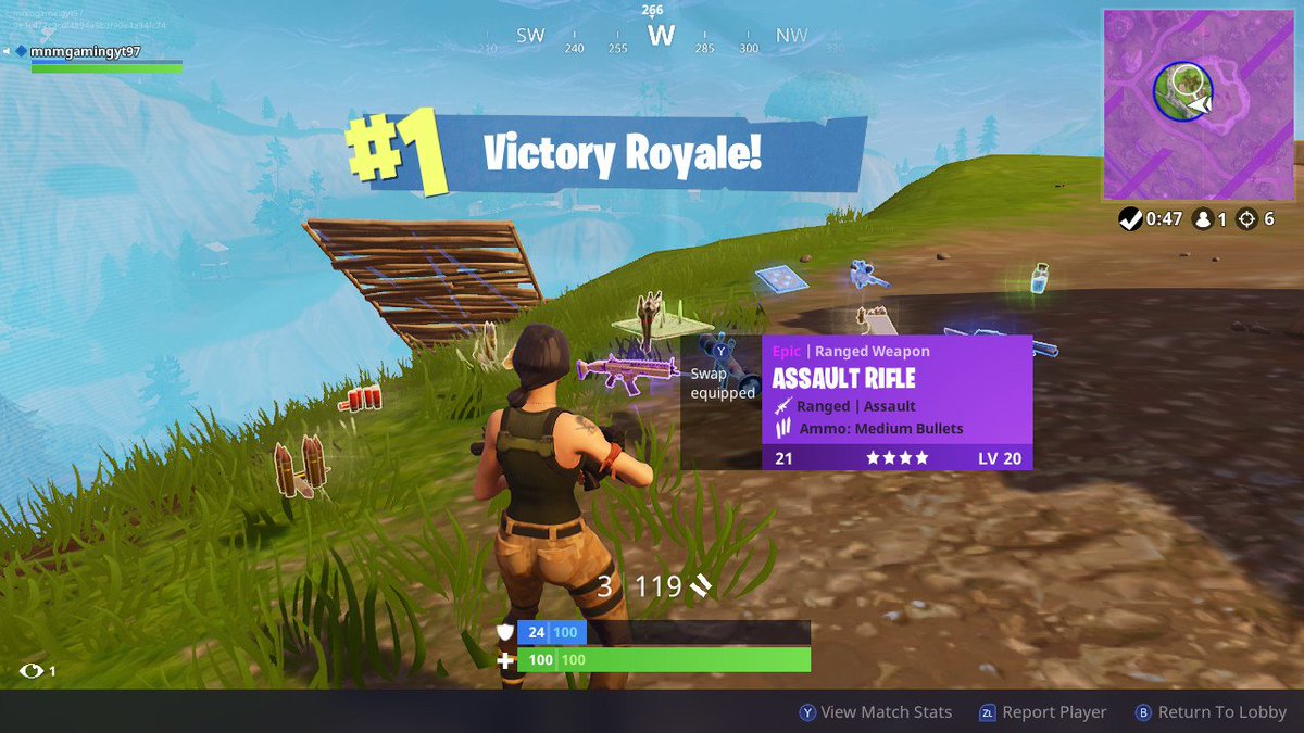 mnmgaming2's tweet photo. 1st victory royal on the switch #NintendoSwitch https://t.co/CQi5c7jloi