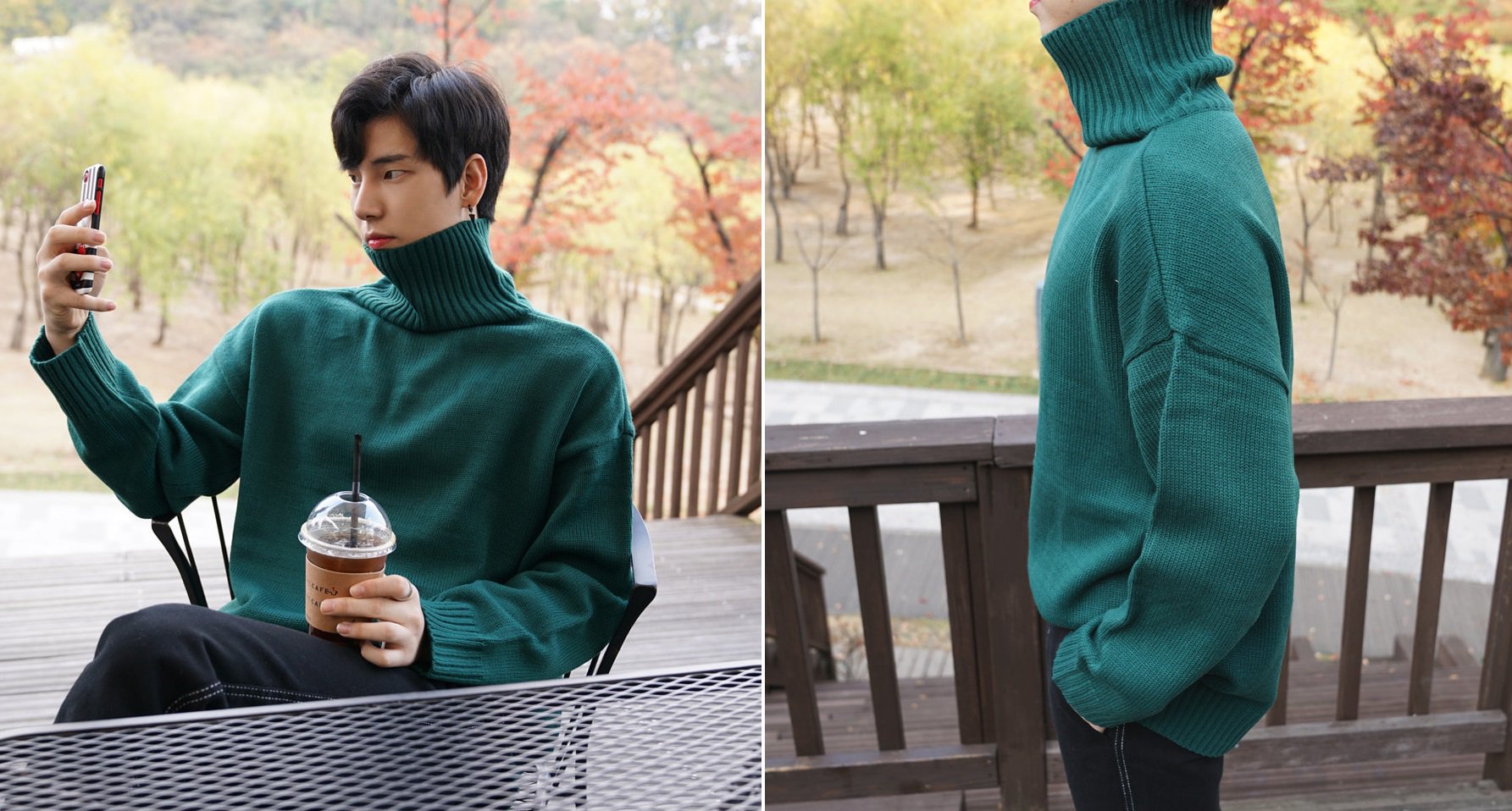 Coverhue shop green sweater