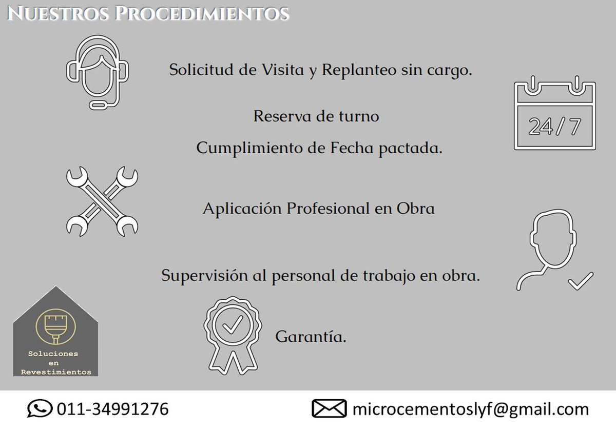 MicrocementosLF's tweet photo. A toda nuestros Cliente les informamos el procedimiento para solicitar nuestros Servicios. Importante destacar que la primera visita para evaluación de la obra es totalmente GRATIS. https://t.co/8FvgRbo8BN