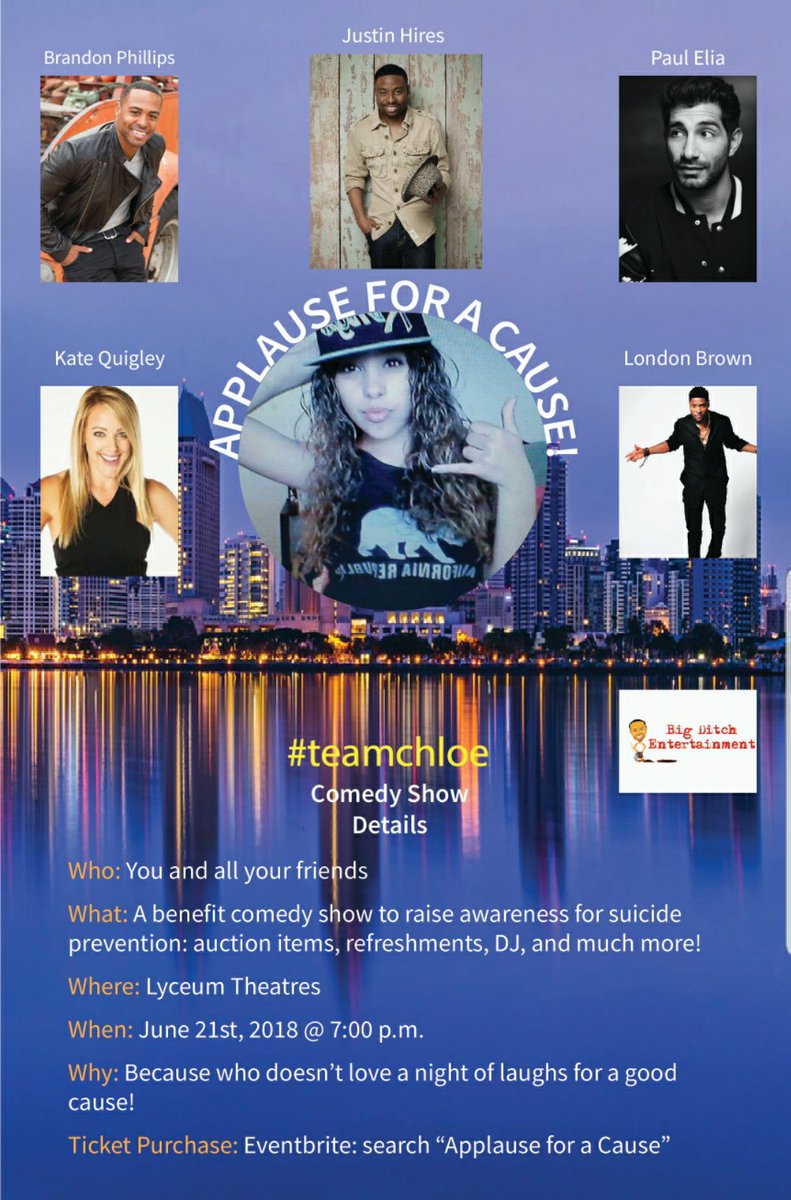 KarynBuxman's tweet image. A night of comedy to raise awareness! Suicide is no joke, but it can be a laughing matter... Let&apos;s stop the stigma of suicide. #StopSuicide #HumorIsPower #TeamChloe @NAMISanDiego bit.ly/621A4C