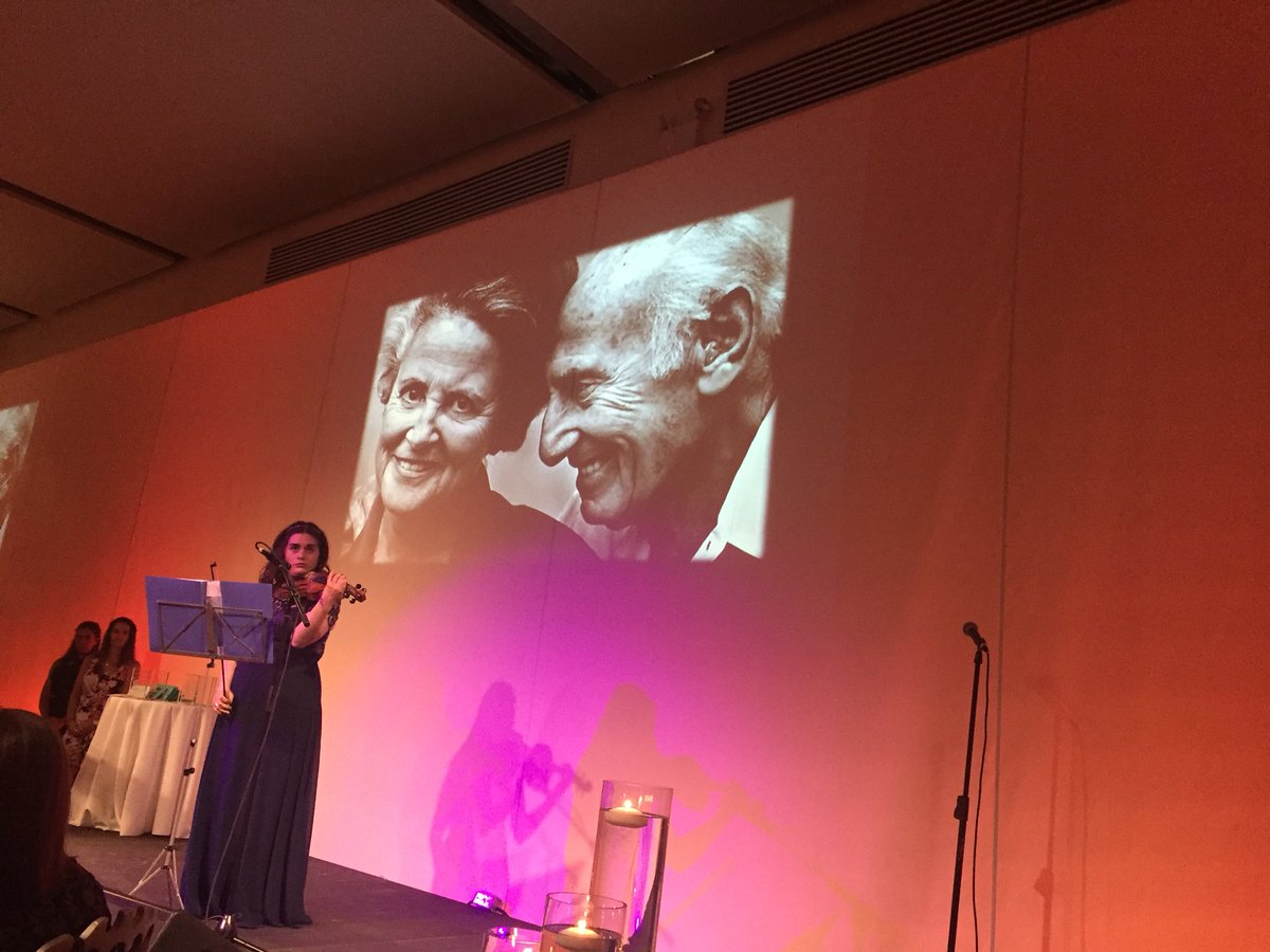 aedurham's tweet photo. Incredible and unexpected tribute to my grandparents at #spiritofannefrank awards. #NeverForget #alwaysinmyheart https://t.co/yxU9l3ui1E