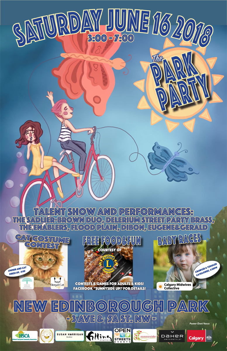 The Sunnyside Park Party is this Saturday June 16, 3-7pm for #yycNeighbourDay !