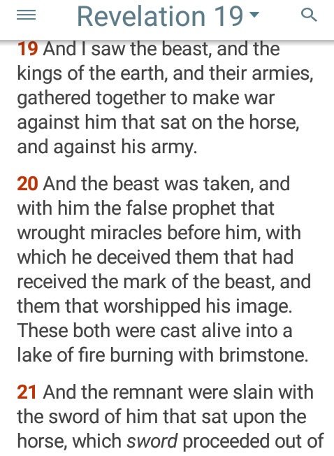 @NicoleBillCarl Brightness of His coming=nuclear war Armageddon lake of fire 4 Beast &amp; False Prophet=starts millennium!Greater Lake of fire from heaven=end!