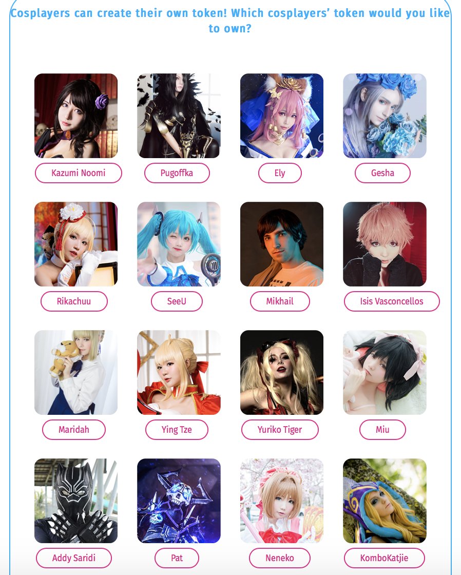 Curecos_COT's tweet photo. THE #CURE #AIRDROP IS LIVE! 🚀🌟

Which of your favorite #Cosplayer's #token would you vote for?! 😍

0.5% of the #COT from the #TokenSale is allocated for the #Airdrop! You have until the 30th of June 2018! 🤑

Join NOW! 👇

https://t.co/s2PWg1MVyq

#ICO #CureCos #airdrophunters https://t.co/VxuRW2kmu0