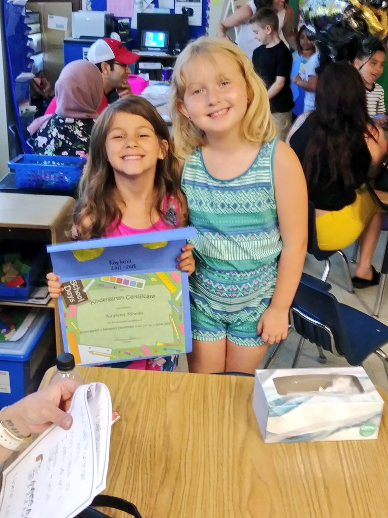HM_Tedore's tweet photo. This special young lady promoted today! Kindergarten to 1st grade ladies n gents! @NorwoodES @AdgeRoss @MsAsArtRoom @pat3303 @canstafford https://t.co/WZHWaYS6o0