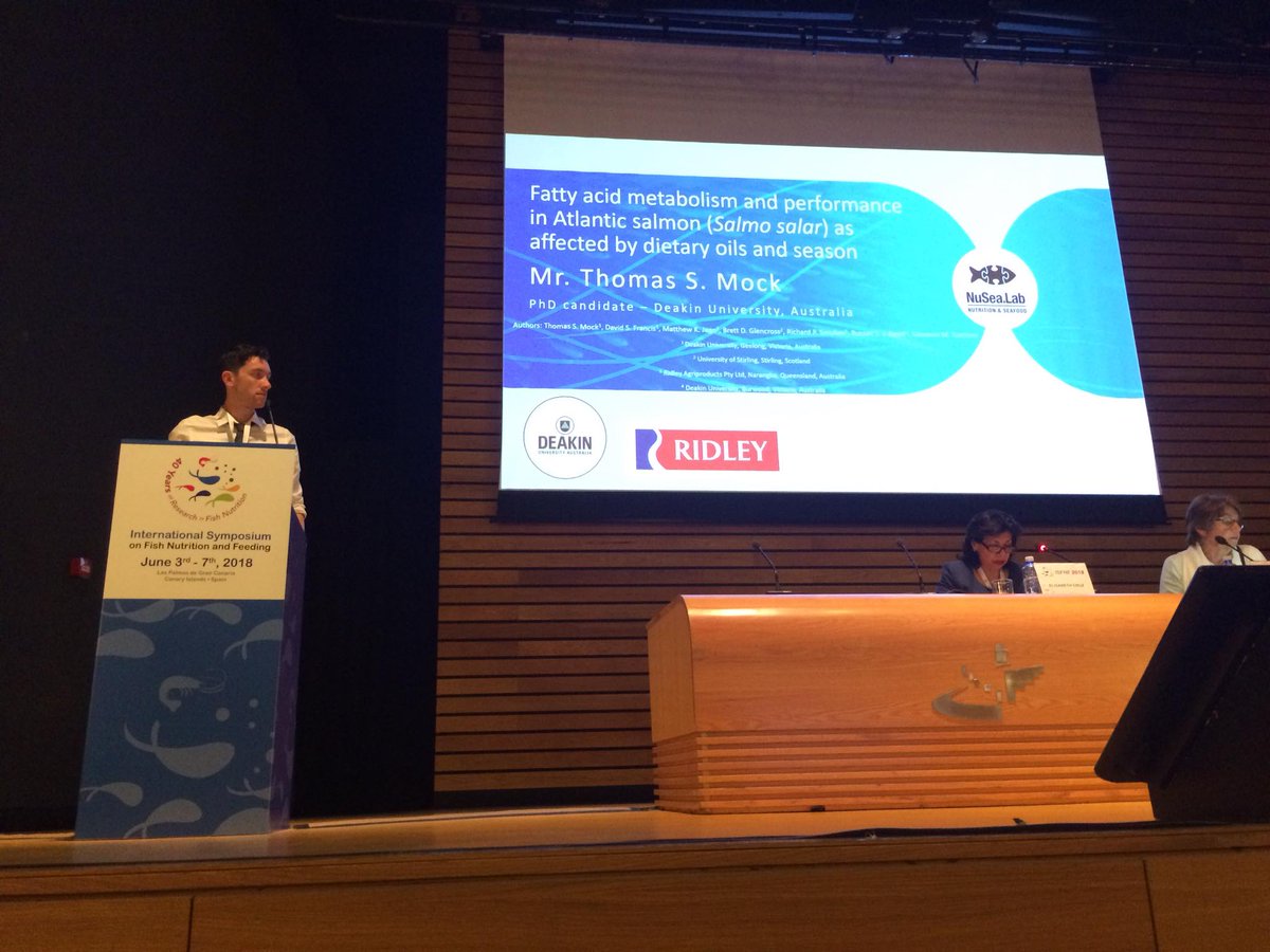 TomMock21's tweet photo. Amazing experience at #ISFNF2018 in Las Palmas. An absolute pleasure to be part of the @NuSeaLab team! 🐟#fish #nutrition #phdlife https://t.co/MEyHMbAzld
