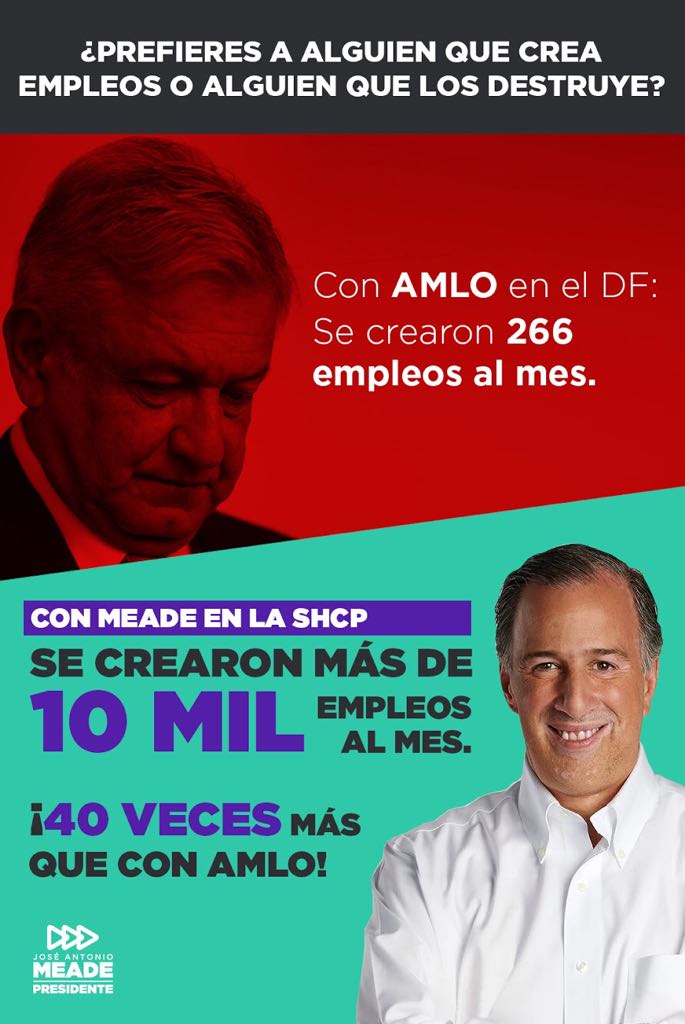 PRIdePUEBLA's tweet photo. #MeadePresidente2018 | @JoseAMeadeK
¿Qué prefieres para México? https://t.co/r0pU5PAcR4