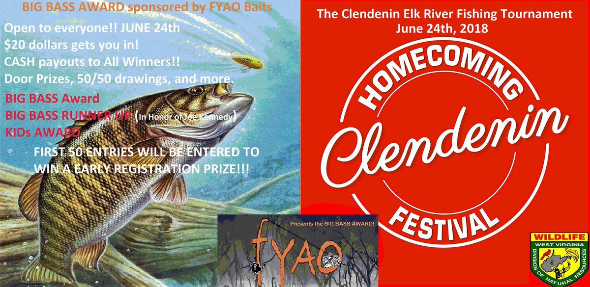 ClenHomecoming's tweet photo. June 24th! Fishing tournament #CHF2018 https://t.co/zj6bKYStVK