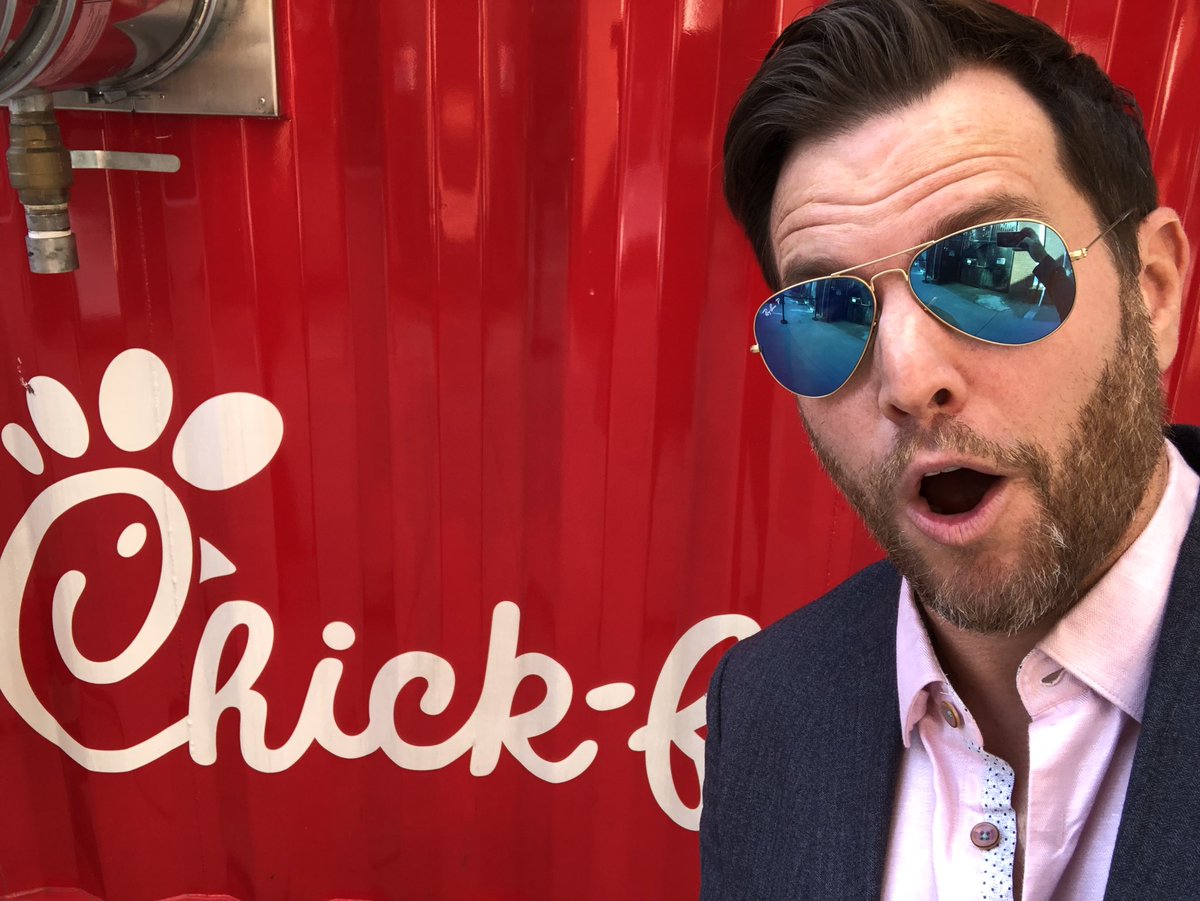 Hi, I’m Dave. I’m married to a dude and I eat chicken sandwiches whenever I want.”