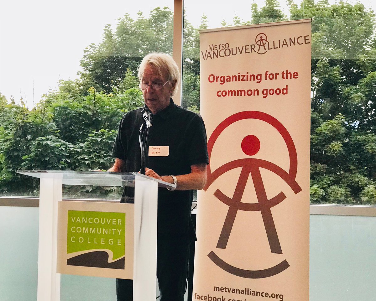Organizing for the common good! ⁦⁦⁦<a href="/MetVanAlliance/">MetroVanAlliance</a>⁩ board member and ⁦<a href="/bcgeu/">BCGEU</a>⁩ EVP ⁦<a href="/DougKinna/">Doug Kinna</a>⁩ reports on work of economic justice research action team.  #vanpoli #Vancouver #community #communityorganizing