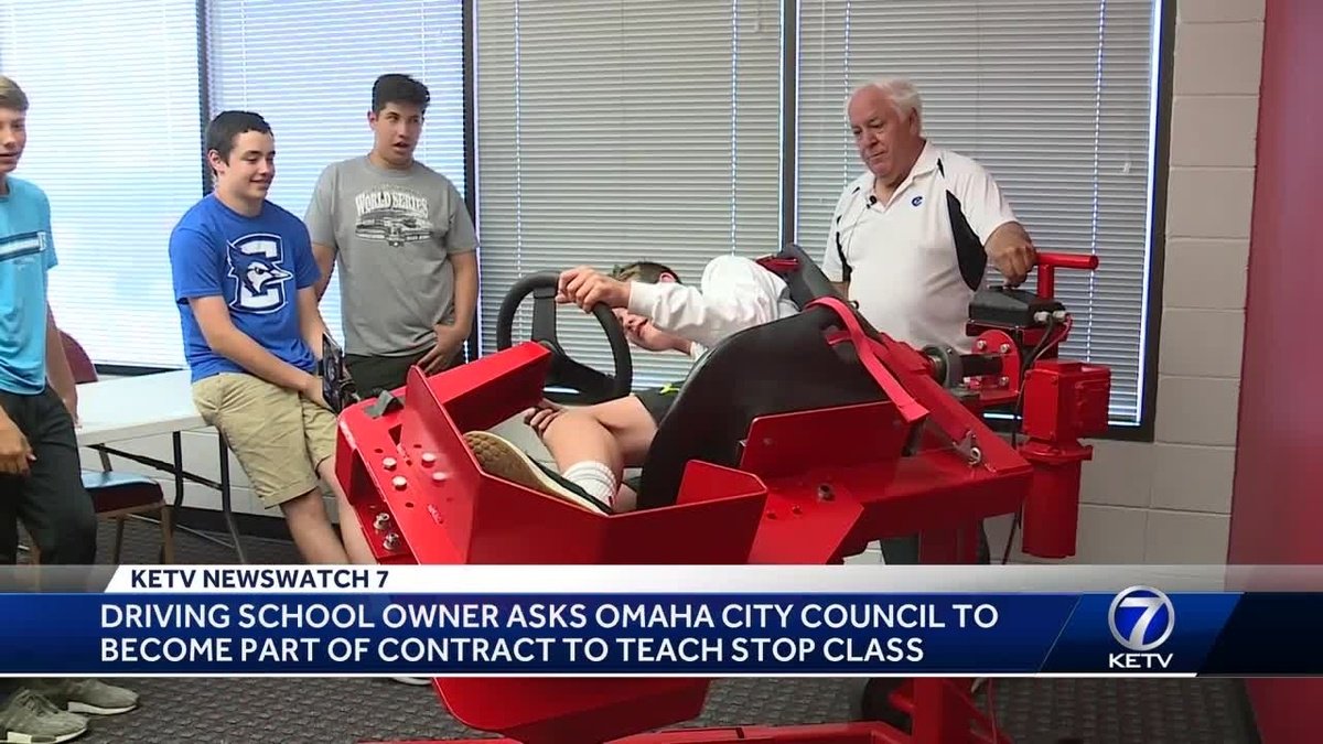 KETV's tweet photo. Driving school owner asks Omaha City Council to become part of contract to teach STOP class https://t.co/Me8k00K0I6 https://t.co/z7jvEdiZM7